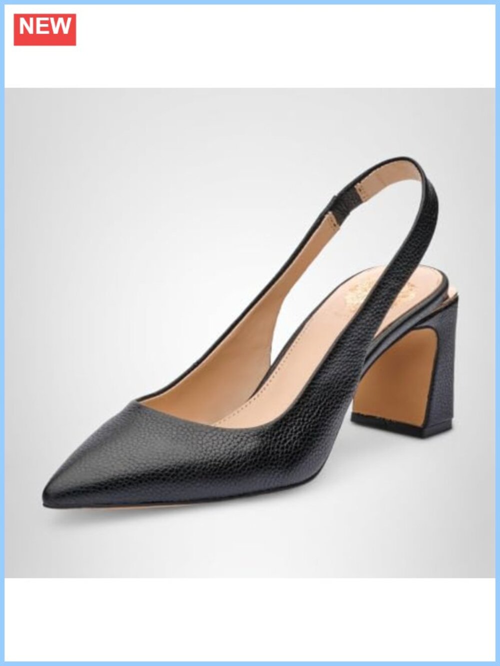 Slingback Pumps for Women with Block Heel Padded Footbed